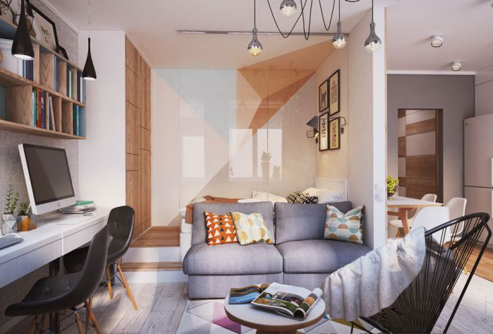 Mẫu nội thất căn hộ 40m2 đẹp