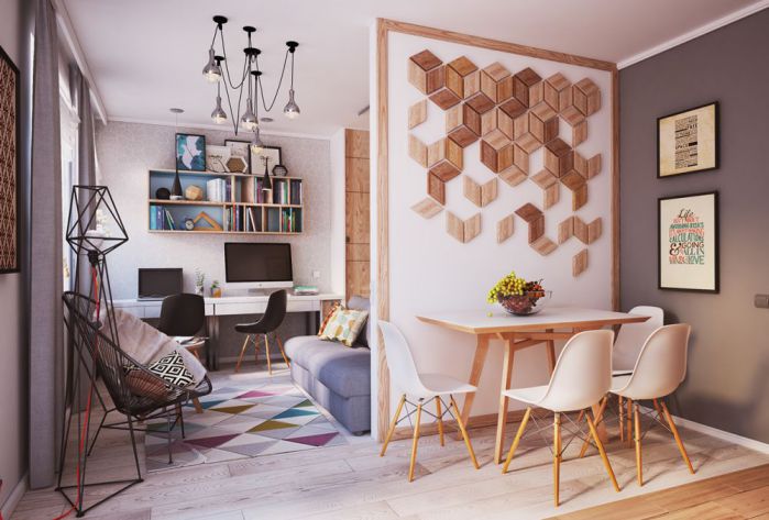 Giải pháp thiết kế nội thất căn hộ 40m2 đẹp