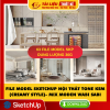 Dowload File Model SketchUp Nội thất tone Kem (Creamy Style) – Mix Modern Wabi Sabi