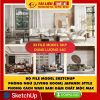 Dowload Bộ file Model Sketchup Phòng Khách (Living Room) Japandi Style – Phong Cách Wabi Sabi đậm chất mộc mạc